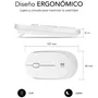 Subblim Combo Business Slim Silencioso Inalámbrico 2.4G Blanco